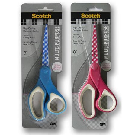 3M SCOTCH (8") MULTI-PURPOSE DESIGNER SERIES SCISSORS (BLUE)