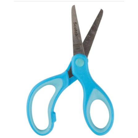 3M SCOTCH (5")KIDS /STUDENTS SCISSORS SOFT TOUCH HANDLES (BLUE)