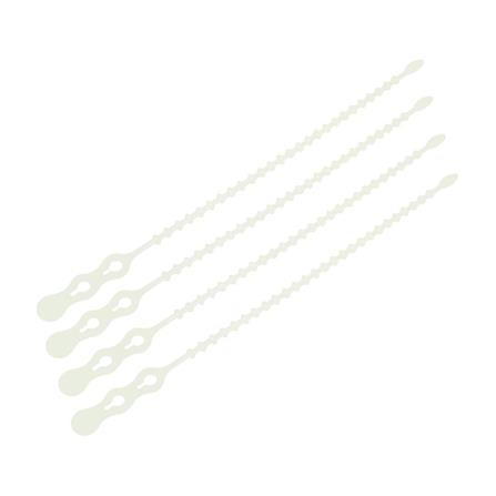 ELECKTA CABLE TIES (BALL LOCK TYPE) 8 Inch 4.8 Millimeter WHITE (100 LINE)