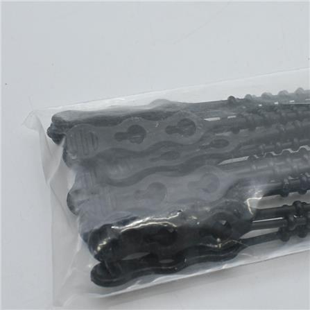 ELECKTA RELLINESABLE CABLE TIES (BALL LOCK TYPE) 8" 4.8 Millimeter BLACK (20 LINE)