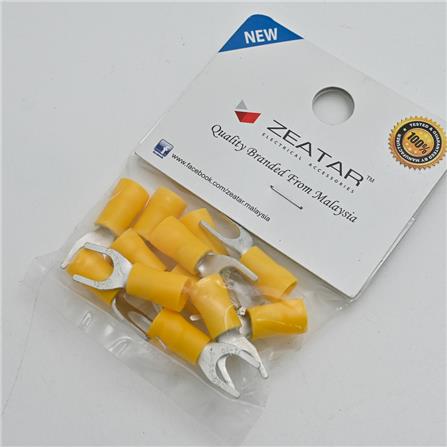 CONNECTOR FORK 6.5MM YELLOW 12S ZEATAR