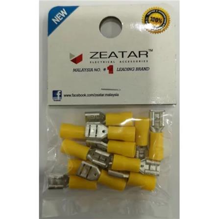 TERMINAL CONNECTOR SPADE FEMALE ZEATAR 6.6MM YELLOW