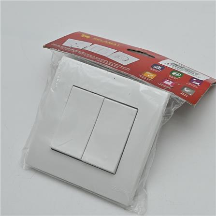SELAMAT 16A 2GANG 1WAY SWITCH MQ8102-1W