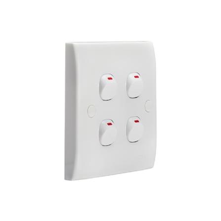 10A 4 GANG 1 WAY SWITCH 2K104-1W SELAMAT