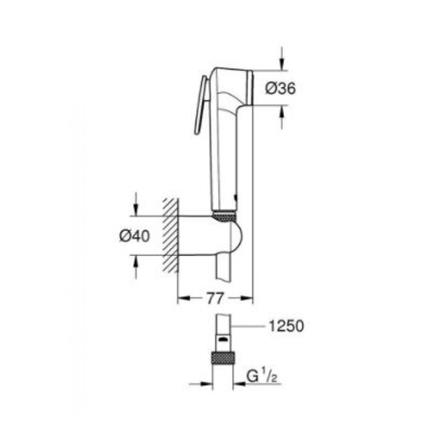 GROHE RINSING SPRAY SET TEMPESTA-F 27812IL1