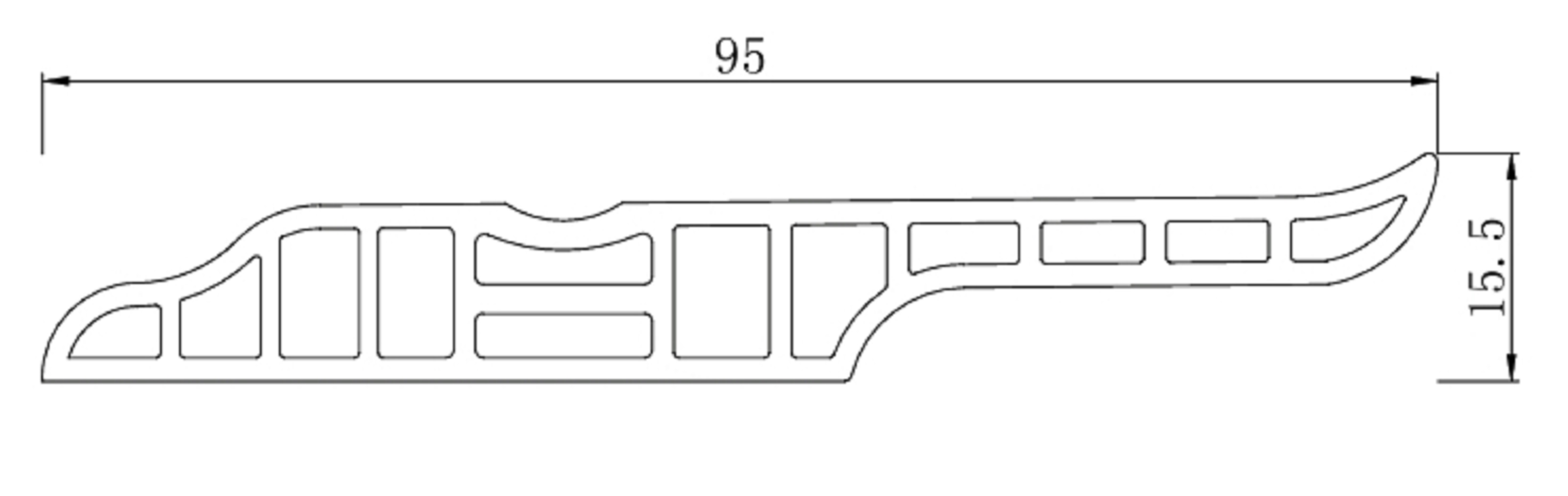 ETAGE SPC SKIRTING N95-050 WHITE 2.4M