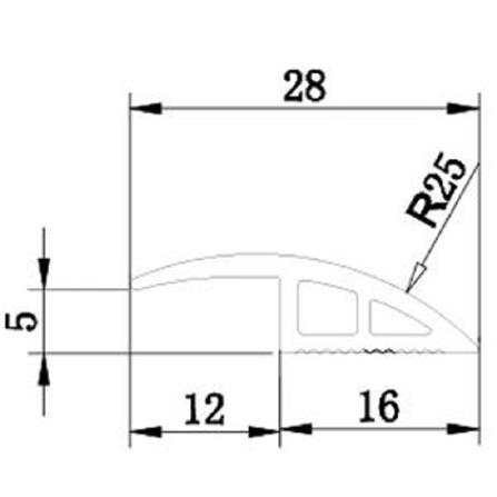 ETAGE SPC STEPNOSING A-PROFILE WD1-O50 WHITE 2.7M