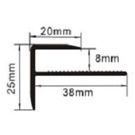 ETAGE SPC CORNERTRIM F-PROFILE STC408-CKN022 BROWN 2.7M