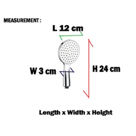 LIVINOX HAND SHOWER ROUND SINGLE FUNCTION LHS-012 (H24XW12.50XD2.50 CM)