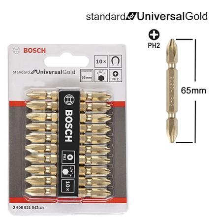 BOSCH SCREWDRIVER BIT PH2 65MM (MAGNETIC) 10PCS/PACK