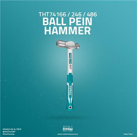 160Z FIBER GLASS TOTAL BALL PEIN HAMMER