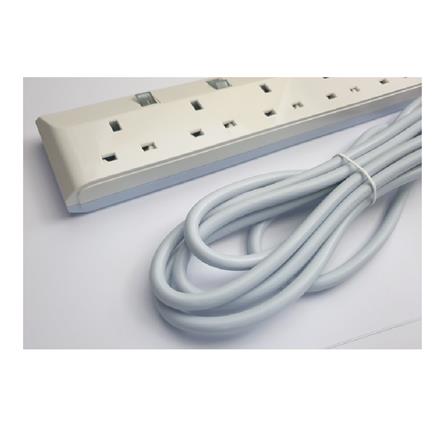 MORRIES EXTENSION SOCKET 5GANG 3.0M WITH NEON BLUE MS3255-3