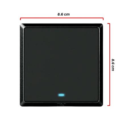 SWITCH 20A 1 GANG 1 WAY WITH INDICATOR LIGHT CHARCOAL BLACK HC2721L-DP-SBL T&J