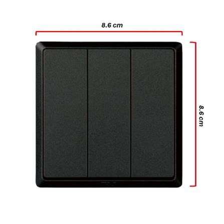 SWITCH 16A 3 GANG 1 WAY CHARCOAL BLACK HC2713-SBL T&J