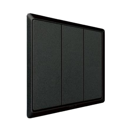 SWITCH 16A 3 GANG 1 WAY CHARCOAL BLACK HC2713-SBL T&J