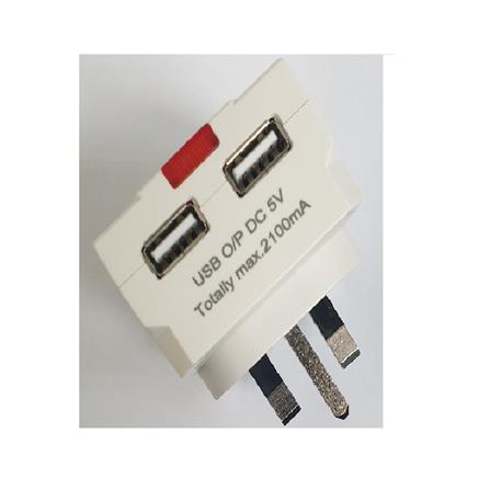 3PIN 1WAY+2USB ADPT MS-3L2USB MORRIES