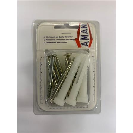 AMAN WALL PLUG + SCREW @8x2" 10S WPS-0820