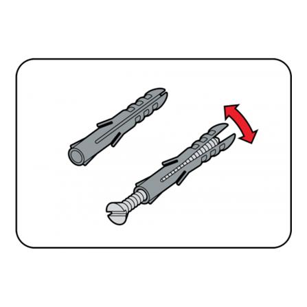 AMAN WALL PLUG ANCHOR #6 PWP-0630 30MM 10PCS EACH