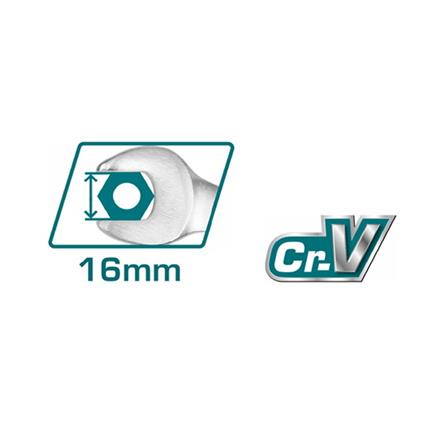 TOTAL 16MM 1 EA COMBINATION WRENCH 16 x 201mm