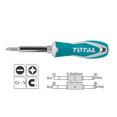 TOTAL 6 IN 1 SCREWDRIVER SET