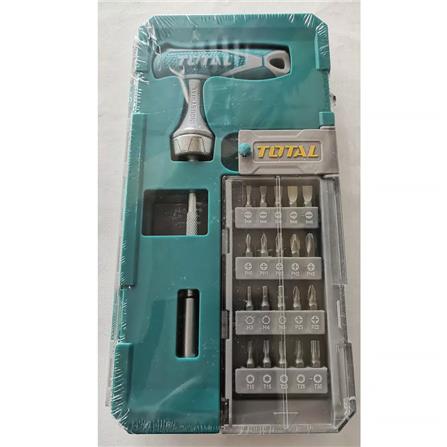 TOTAL 25 PCS T-HANDLE WRENCH SCREWDRIVER SET (TACSD30256)