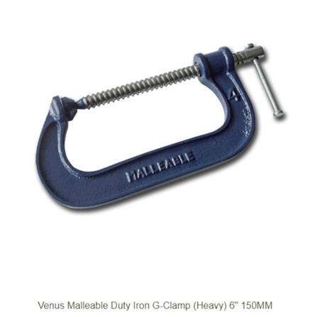 VENUS 6" MALLEABLE IRON G-CLAMP (HEAVY)