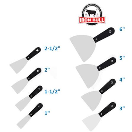 IRON BULL 1" CHROME STEEL SCRAPERS