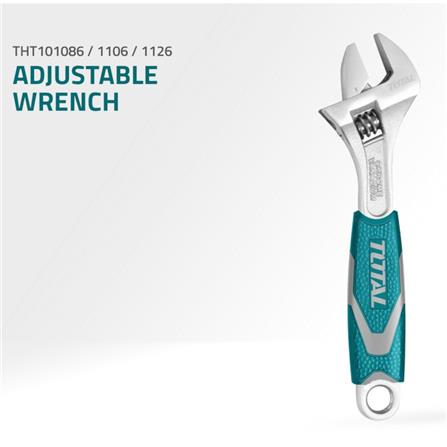 TOTAL 8" ADJUSTABLE WRENCH THT101086