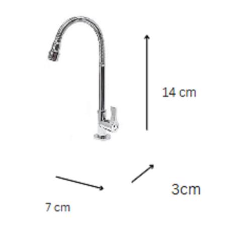 TRUFLO PILLAR SINK FAUCET FLEX BRASS FST-L0202B-1TPCRM (PSCCX)