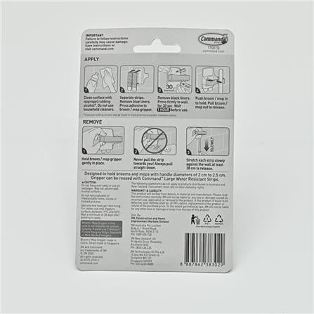 COMMAND BATH BROOM GRIPPER 17007B