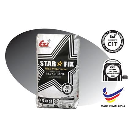 EZI TILE ADHESIVE STAR FIX C1T GREY 20KG