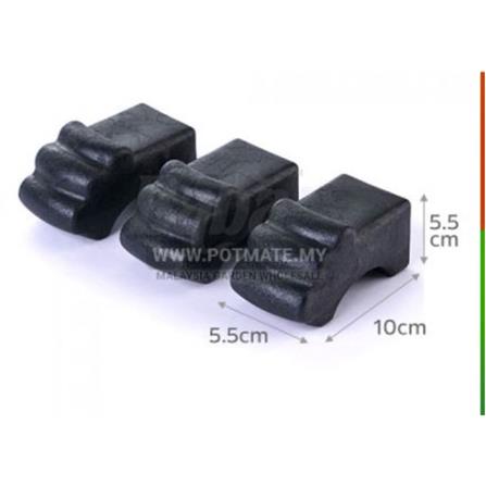 BABA POT FEET SAUCER 951 10X5.4X5.6CM BLACK