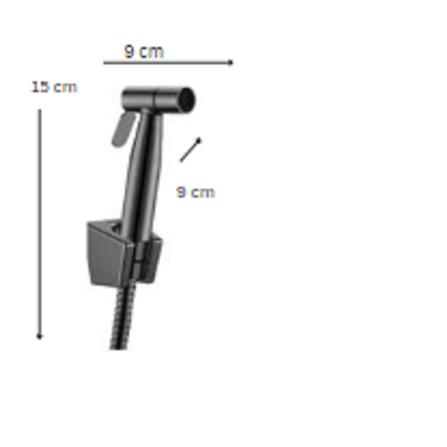 FILTON RINSING SPRAY SET BF-016-MG GUN METAL H14XW4XD7 CM