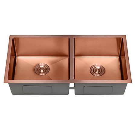CABANA BUILT-IN UNDERMOUNT SINK 2BOWL ROSE GOLD CKS7507 86CM