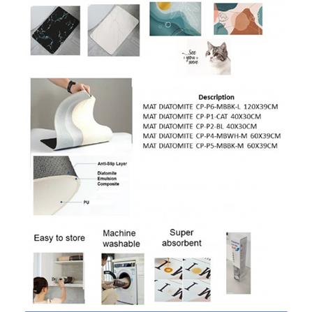 COSSY PLUS DIATOMITE MAT CP-P1-CAT 40X30CM