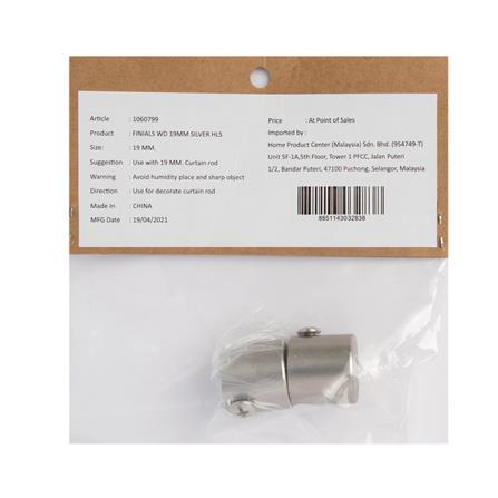 FINIALS HOME LIVING STYLE WD 19MM BLACK