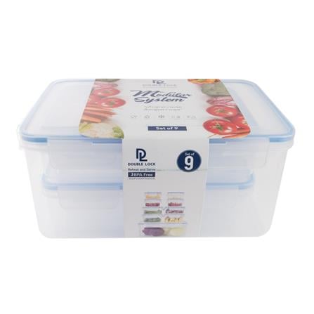 DOUBLE LOCK FOOD CONTAINER 9PCS SET 99514