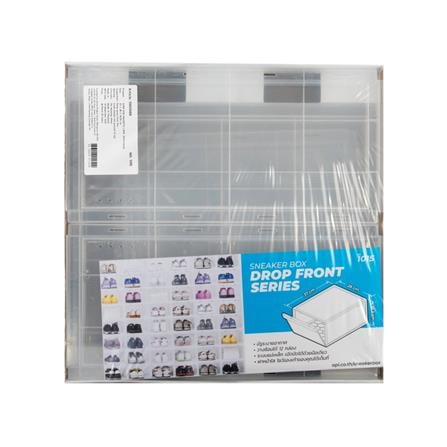 SHOE BOX STACKO MAGNETIC LOCK 28X37X18.3CM CLEAR