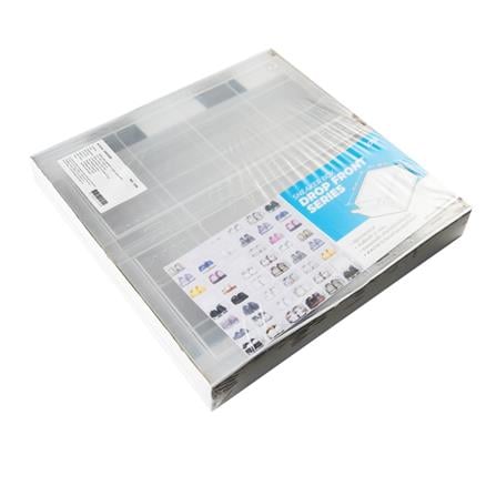 SHOE BOX STACKO MAGNETIC LOCK 28X37X18.3CM CLEAR