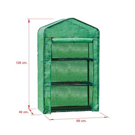 GREENHOUSE SPRING GH-003 3-TIER WITH COVER GREEN