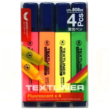 UNICORN UTL-808SX-4S TEXTLINER MARKER 4 PIECES