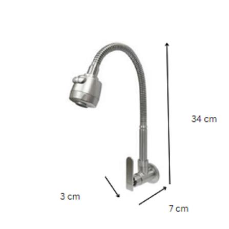 TRUFLO SINK FAUCET FWT-L0202S-1TPCRM (WSCCX) H38XW24.50XD4.50 CM