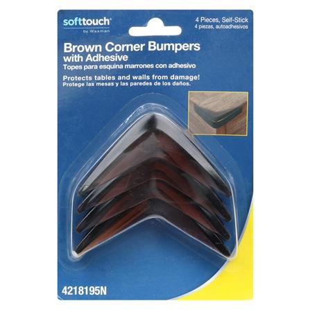 CORNER BUMPERS SOFT TOUCH BROWN 4EA/SET
