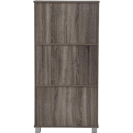 NAOMI 6 DOOR STORAGE BOX WITH LOCK NUHOOM DARK SONOMA