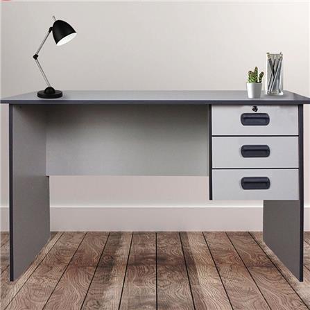 ECO 4 OFFICE TABLE 3 DRAWER GREY