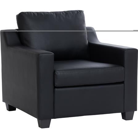 NESTHOUZ BALENO SOFA 1 SEATER SOFABLACK PU
