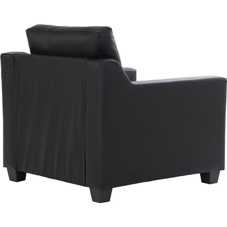NESTHOUZ BALENO SOFA 1 SEATER SOFABLACK PU