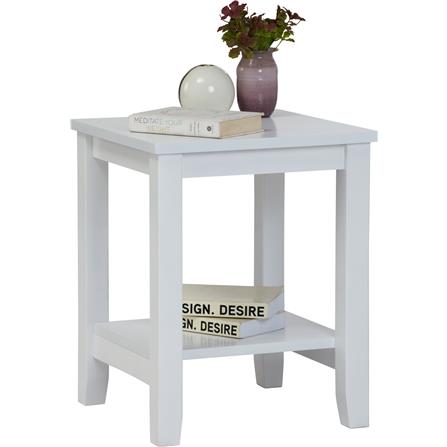 NUHOOM BEDSIDE TABLE ELINA WHITE