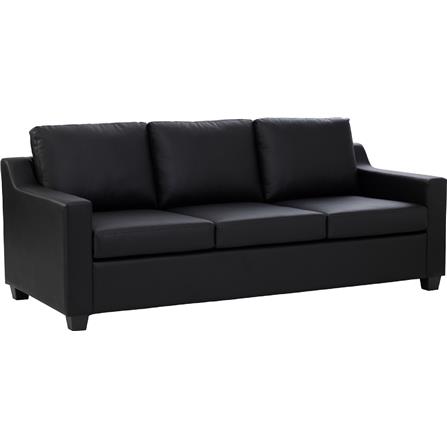 NESTHOUZ BALENO SOFA 3 SEATER SOFABLACK PU