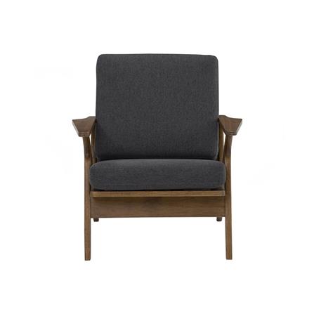 SOFA ASTON 1 SEATER IN COCOA COLOUR FRAME WITH SEAL COLOUR DIMITY FABRIC CUSHION